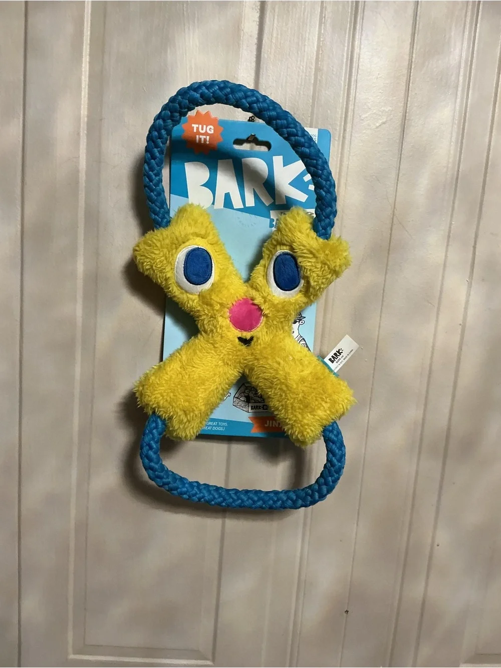BRAND NEW BARK BOX DOG TOY TUG ROPE SQUEAKY New 14”